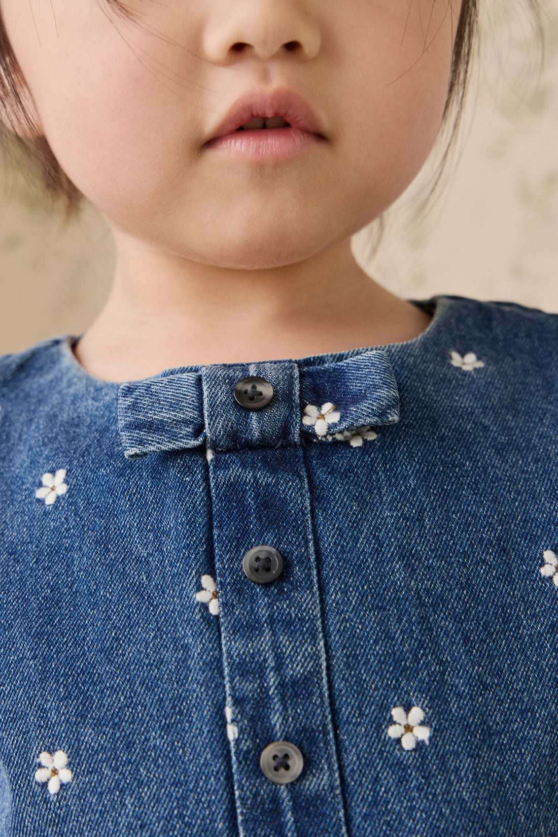 Etta Top - Josie Floral Denim Childrens Top from Jamie Kay NZ