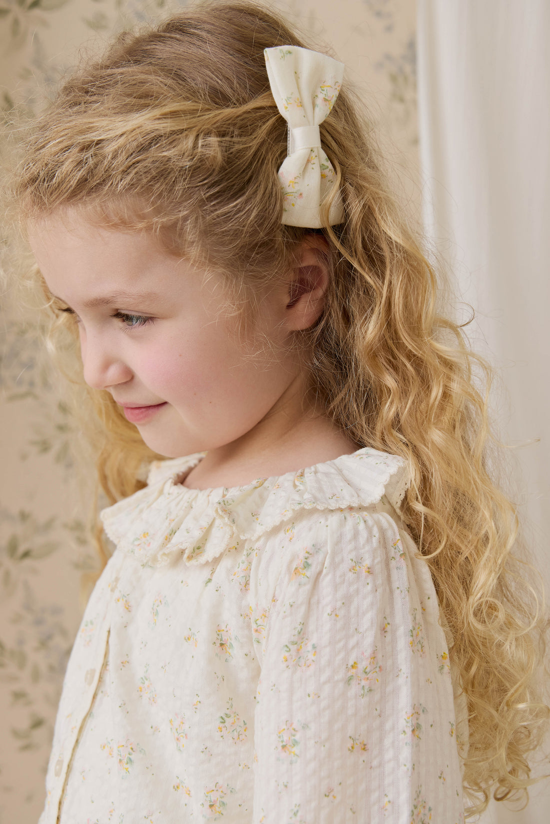 Organic Cotton Cecile Top - Justine Parchment Childrens Top from Jamie Kay NZ