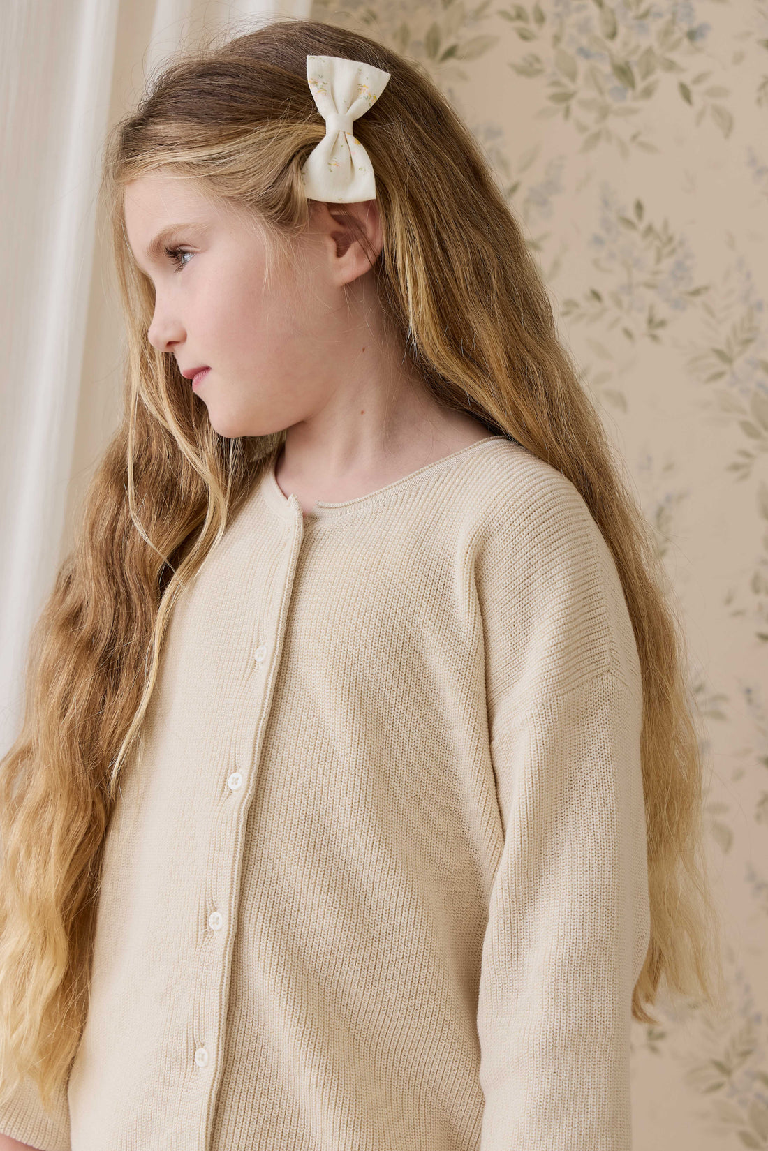 Organic Cotton Desiree Bow - Justine Parchment Childrens Bow from Jamie Kay NZ