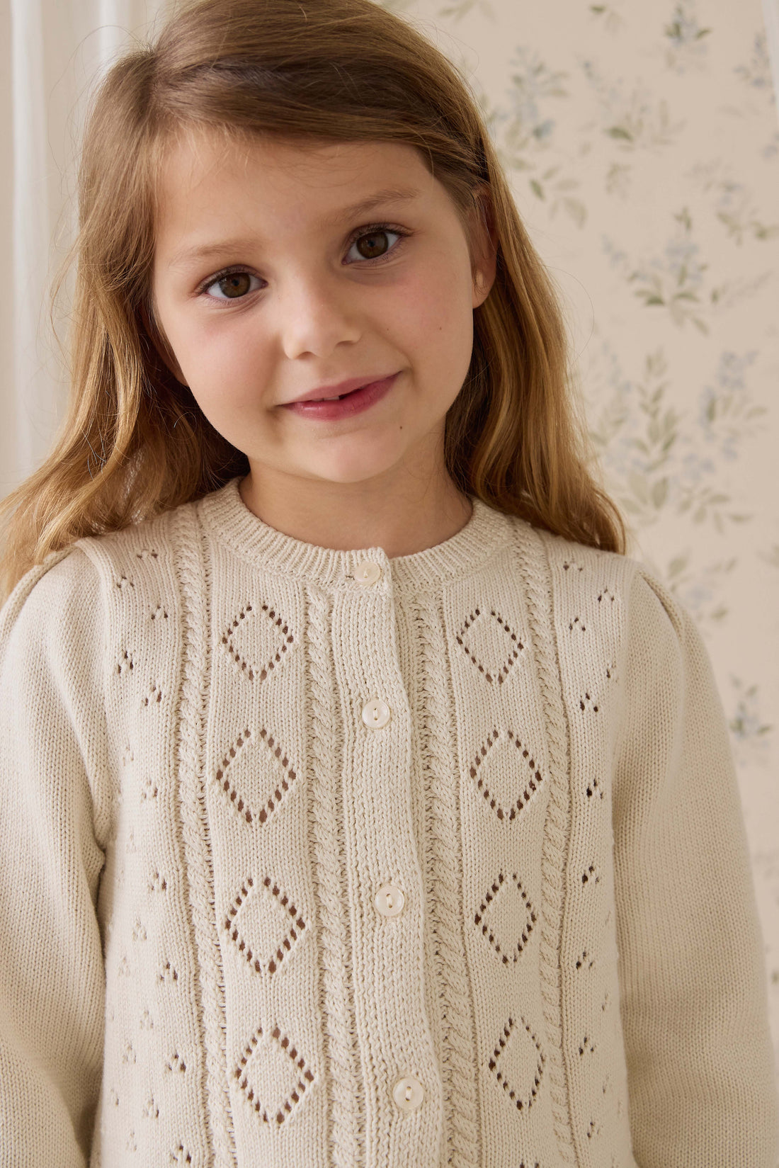 Annabelle Cardigan - Vanilla Childrens Cardigan from Jamie Kay NZ