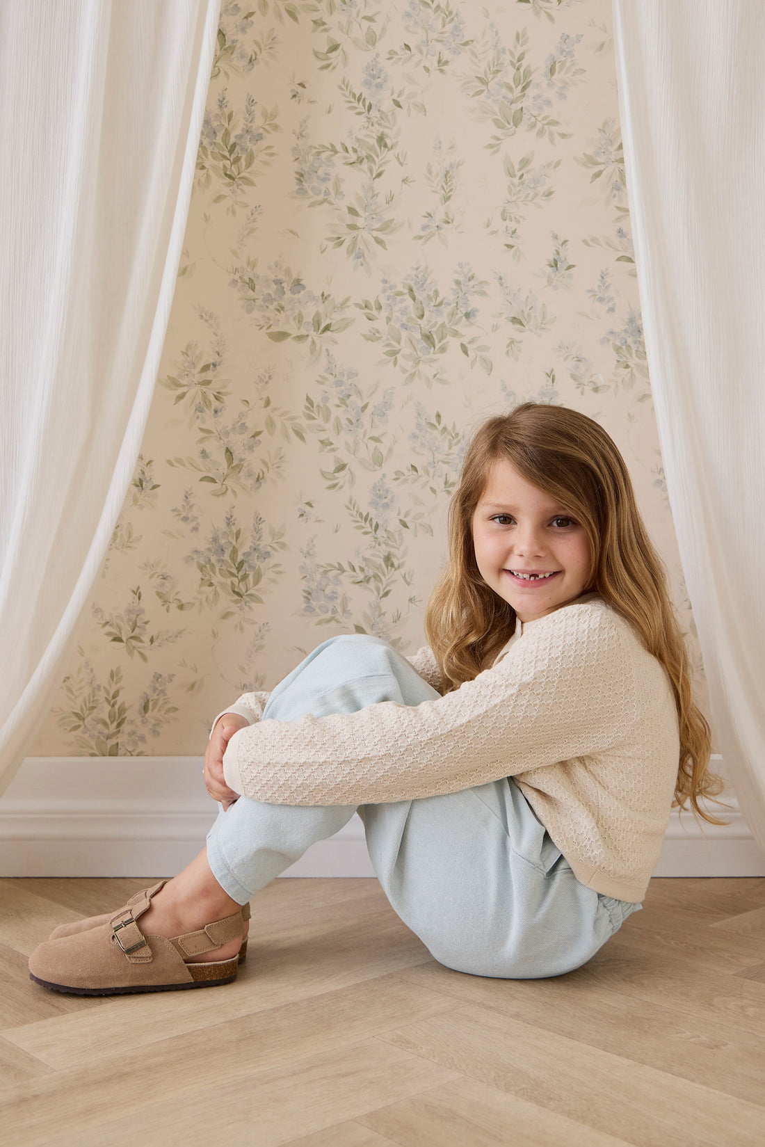 Clementine Cardigan - Vanilla Childrens Cardigan from Jamie Kay NZ