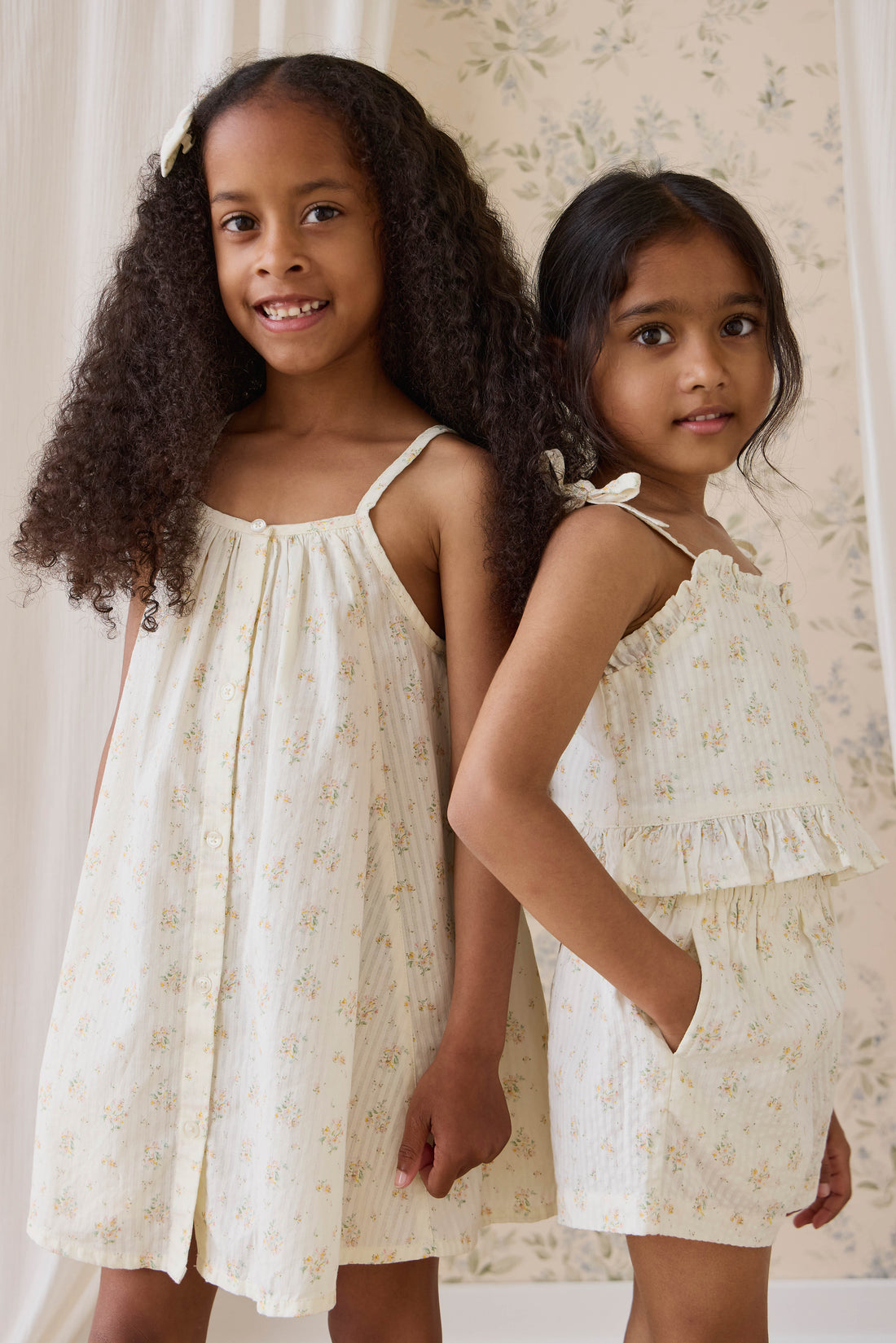 Organic Cotton Cosette Dress - Justine Parchment Childrens Dress from Jamie Kay NZ
