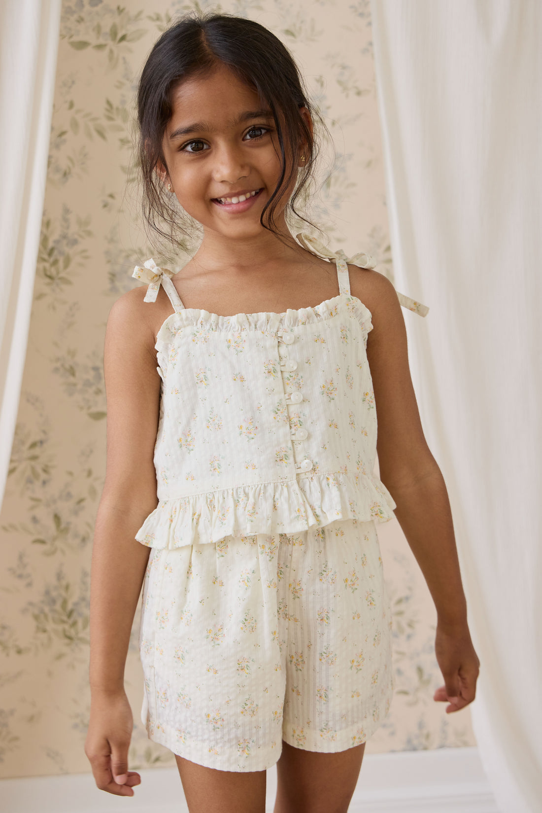 Organic Cotton Mirabel Top - Justine Parchment Childrens Top from Jamie Kay NZ