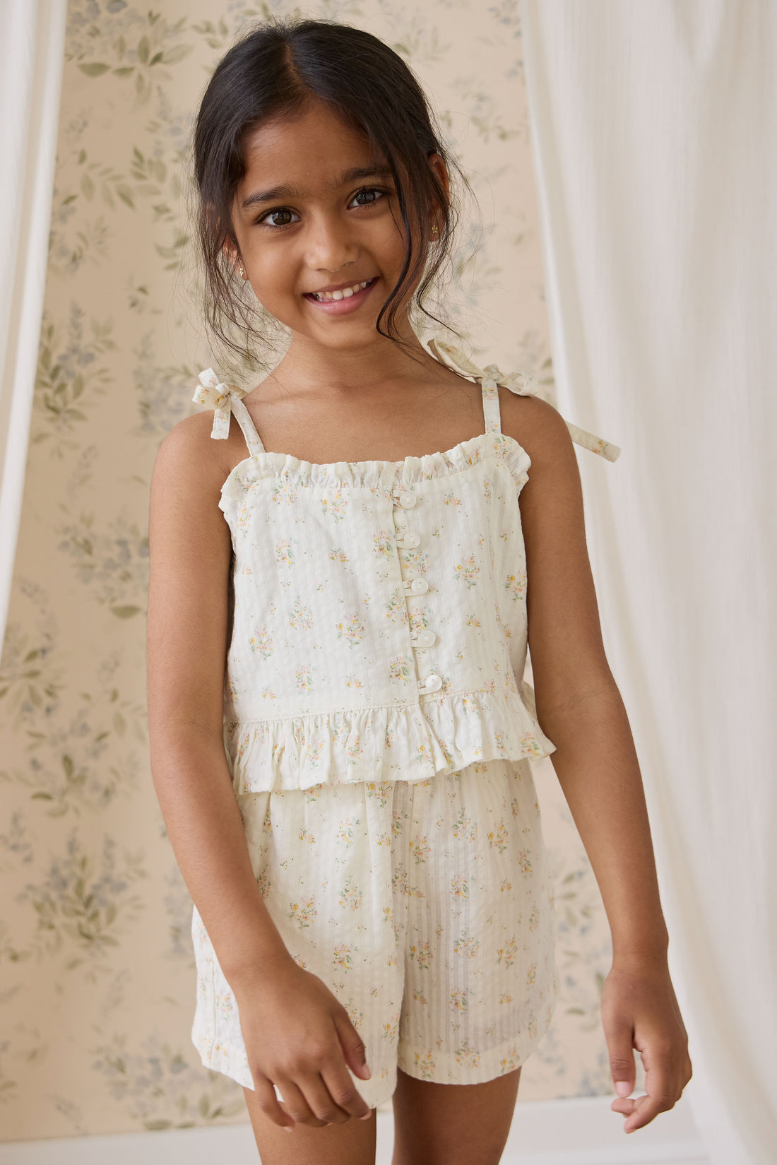 Organic Cotton Selah Short - Justine Parchment Childrens Shorts from Jamie Kay NZ