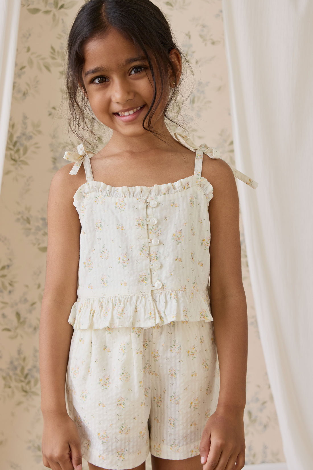 Organic Cotton Mirabel Top - Justine Parchment Childrens Top from Jamie Kay NZ