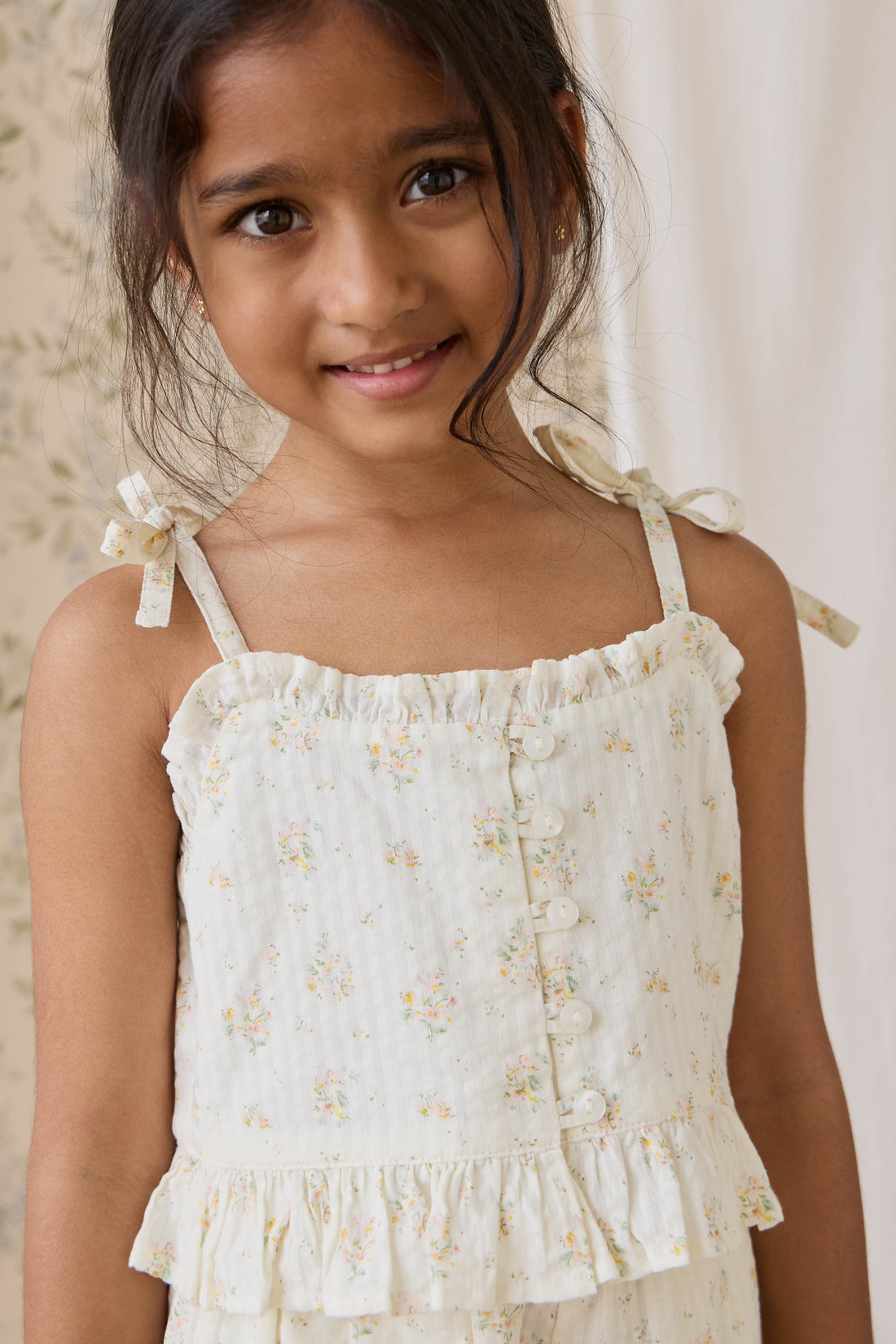Organic Cotton Mirabel Top - Justine Parchment Childrens Top from Jamie Kay NZ