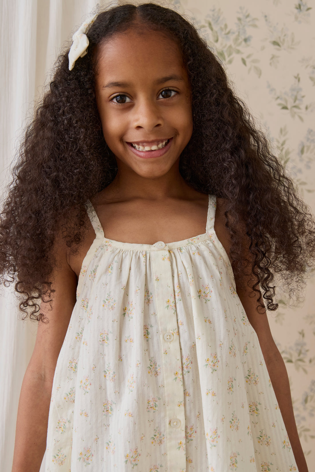 Organic Cotton Cosette Dress - Justine Parchment Childrens Dress from Jamie Kay NZ
