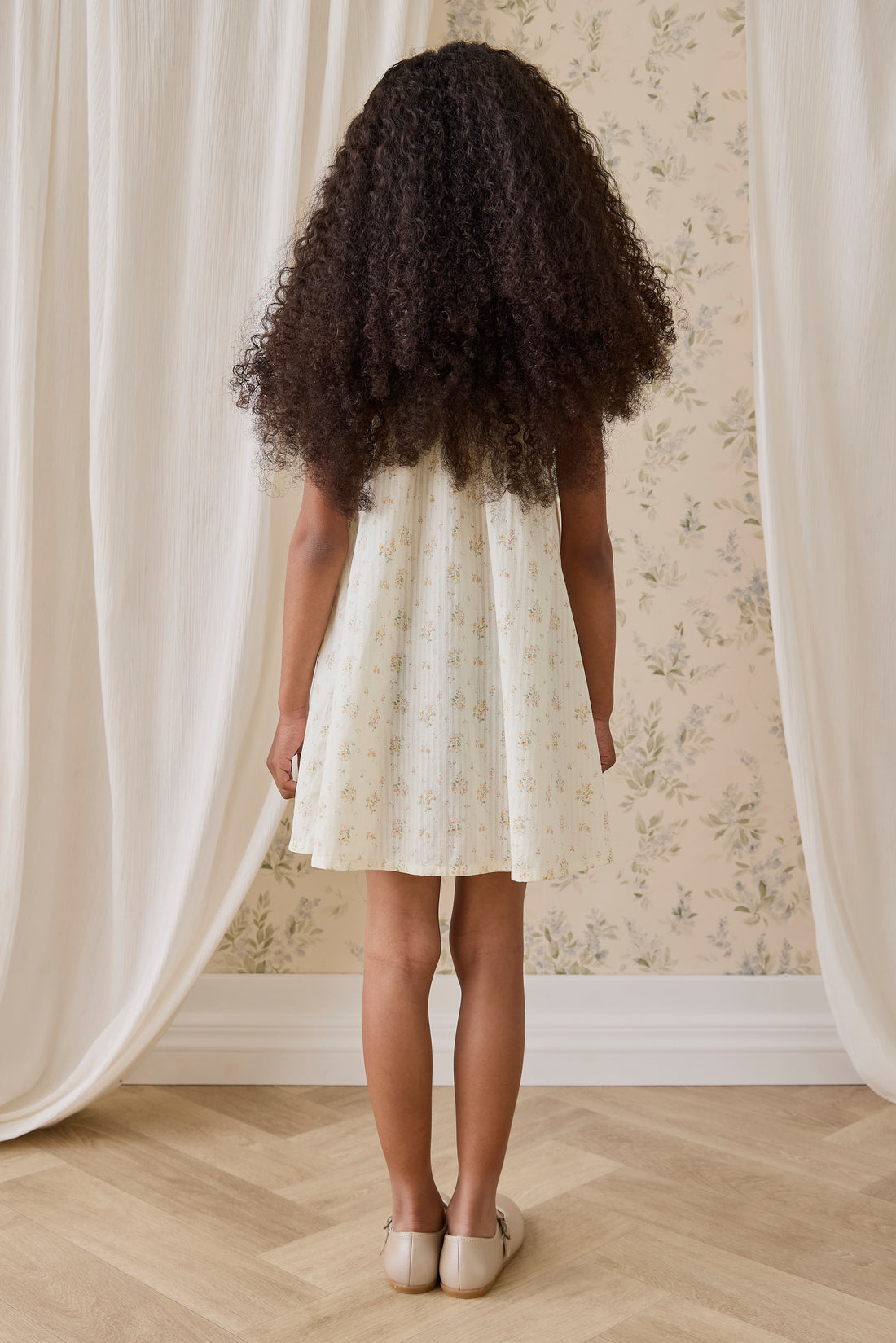 Organic Cotton Cosette Dress - Justine Parchment Childrens Dress from Jamie Kay NZ