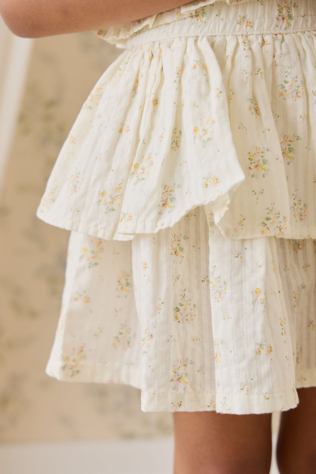 Organic Cotton Cosette Skirt - Justine Parchment Childrens Skirt from Jamie Kay NZ