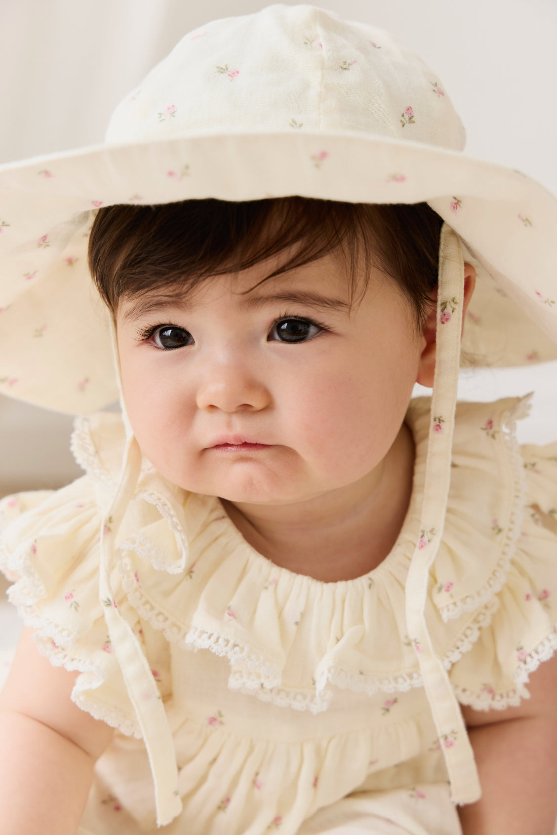 Organic Cotton Muslin Noelle Hat - Willow Rose Childrens Hat from Jamie Kay NZ