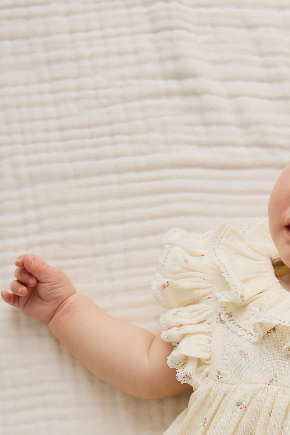 Organic Cotton Muslin Frannie Playsuit - Willow Rose Childrens Playsuit from Jamie Kay NZ