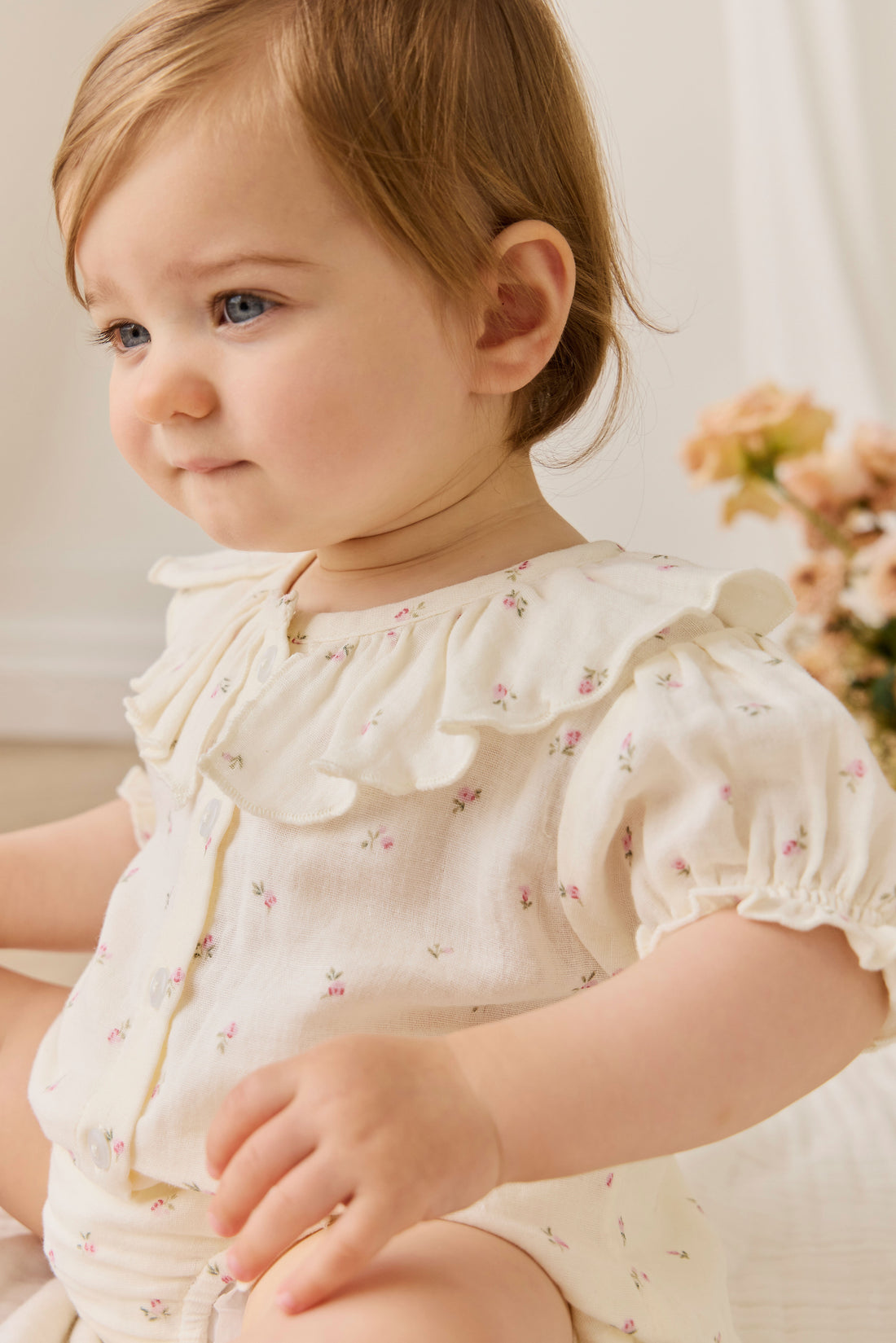 Organic Cotton Muslin Alora Top - Willow Rose Childrens Top from Jamie Kay NZ