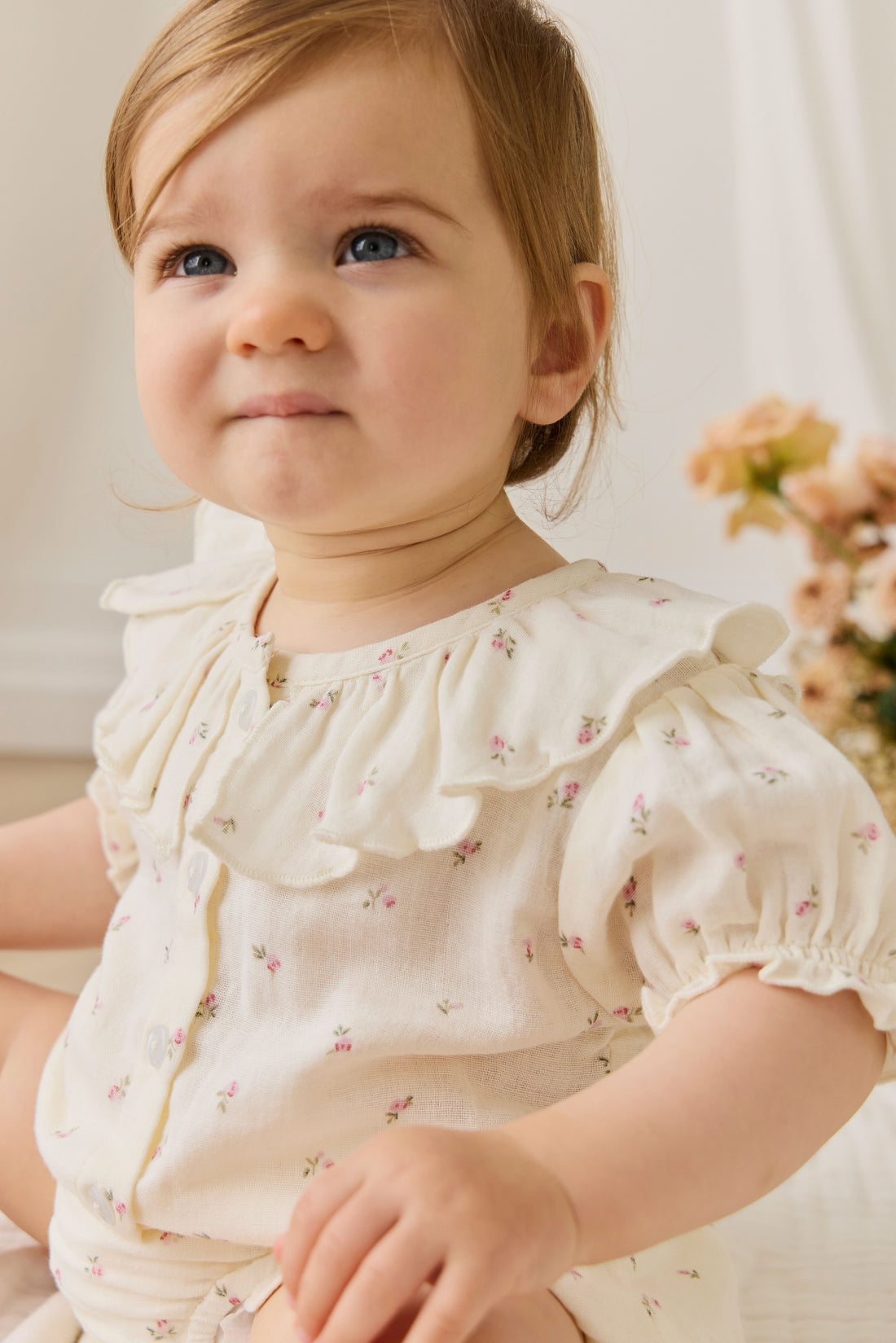 Organic Cotton Muslin Alora Top - Willow Rose Childrens Top from Jamie Kay NZ