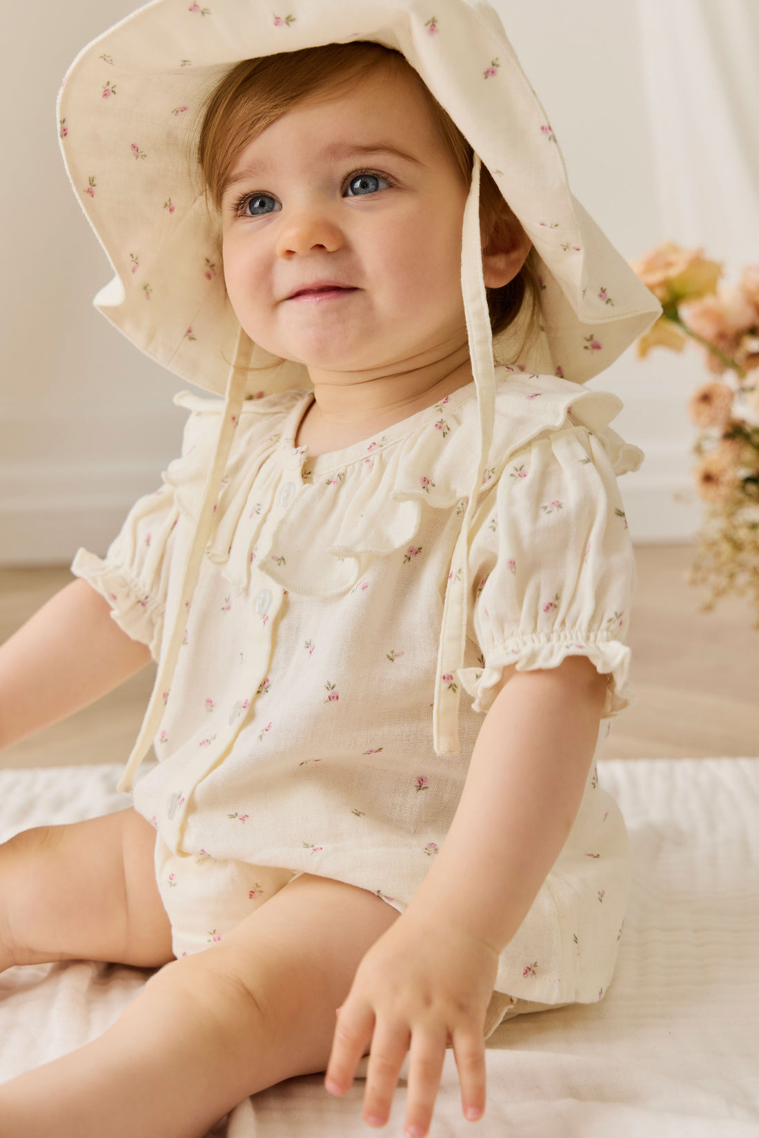 Organic Cotton Muslin Alora Top - Willow Rose Childrens Top from Jamie Kay NZ