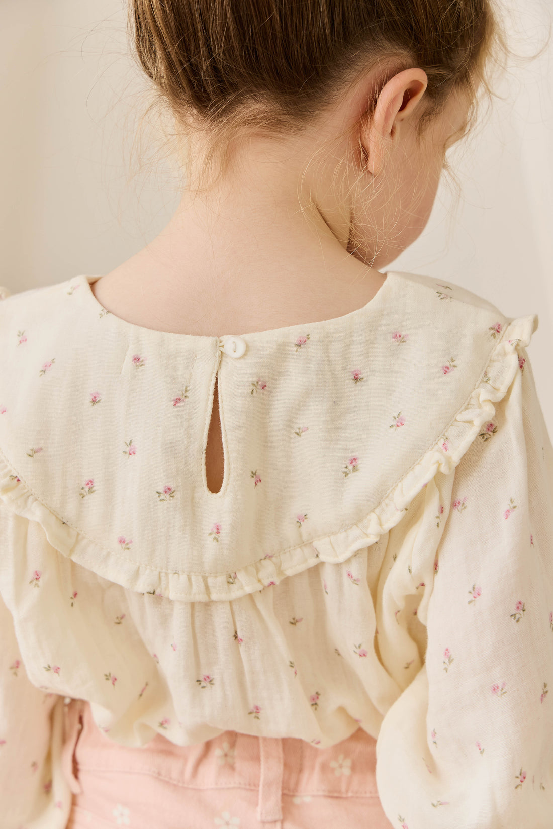 Organic Cotton Muslin Amira Blouse - Willow Rose Childrens Top from Jamie Kay NZ