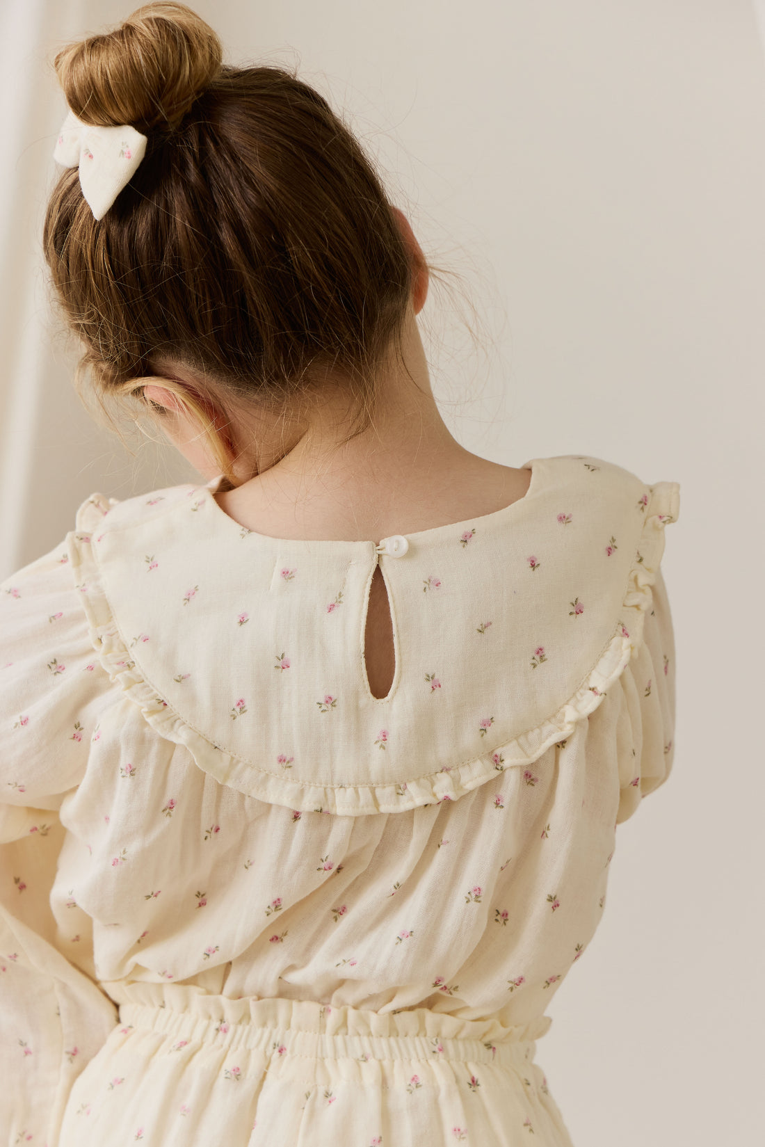 Organic Cotton Muslin Amira Blouse - Willow Rose Childrens Top from Jamie Kay NZ