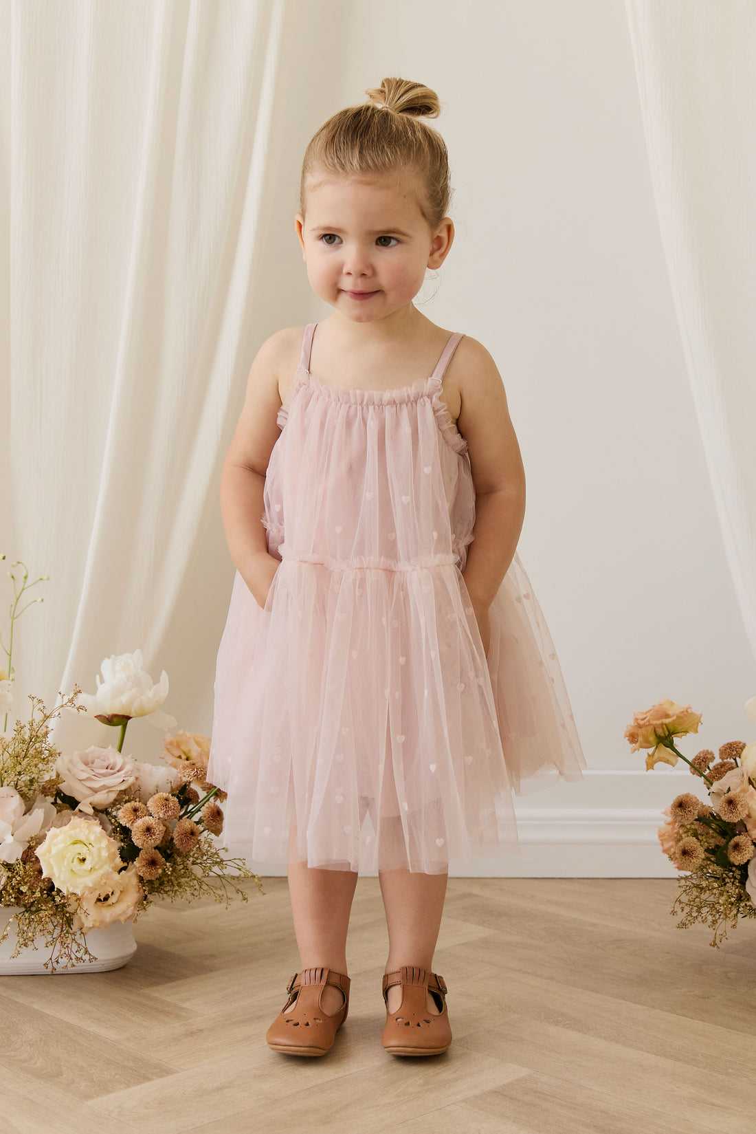 Nylah Dress - Petite Heart Rosie Childrens Dress from Jamie Kay NZ