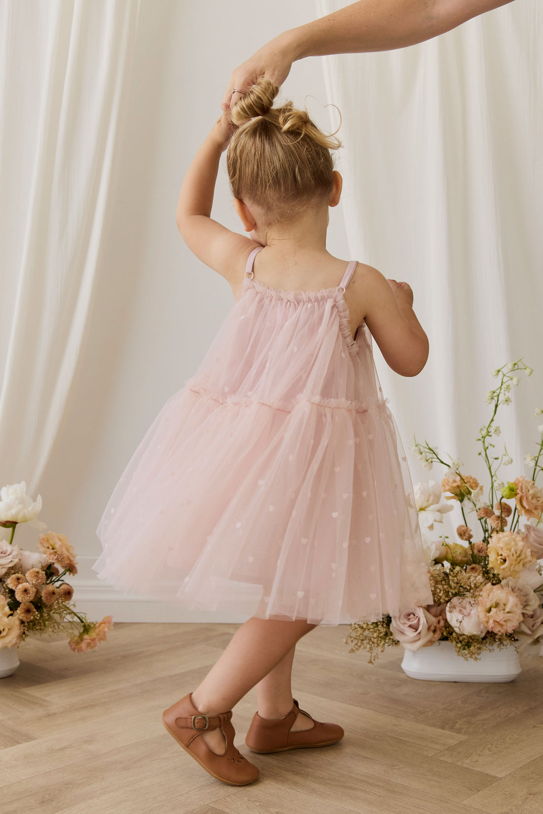 Nylah Dress - Petite Heart Rosie Childrens Dress from Jamie Kay NZ