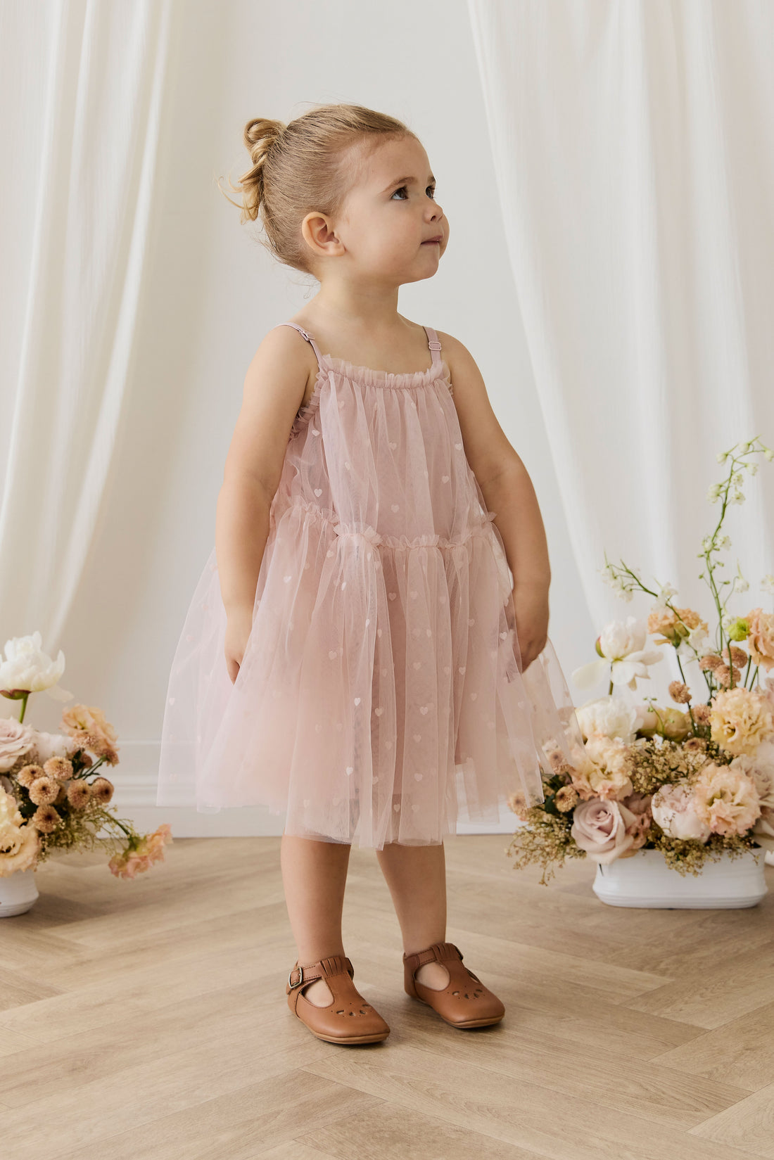 Nylah Dress - Petite Heart Rosie Childrens Dress from Jamie Kay NZ