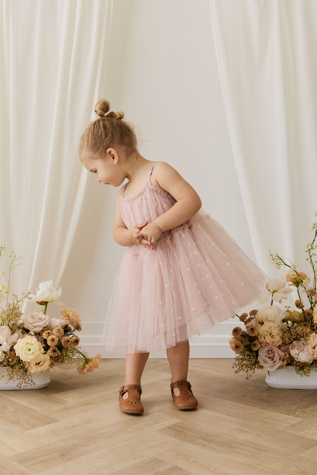 Nylah Dress - Petite Heart Rosie Childrens Dress from Jamie Kay NZ
