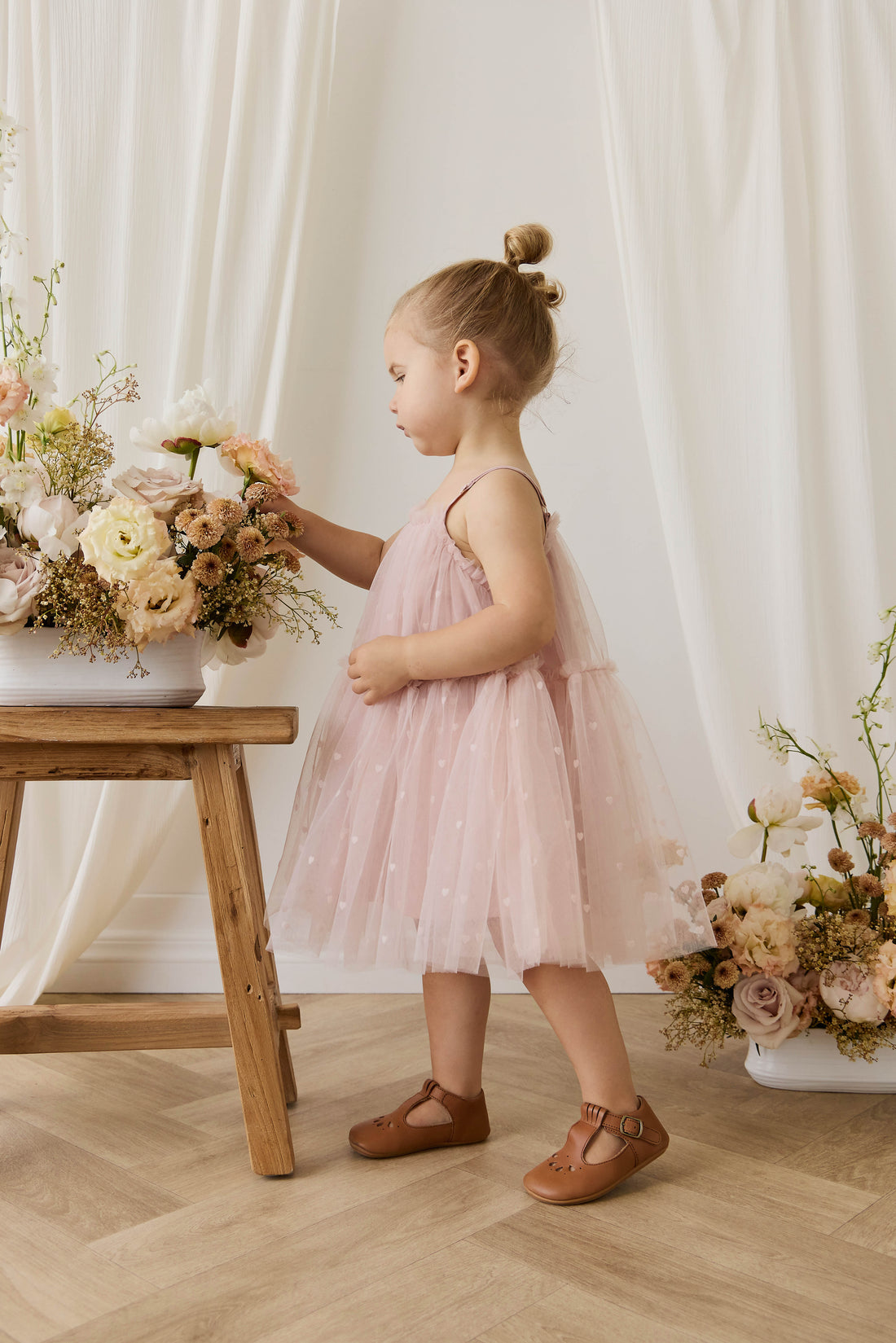 Nylah Dress - Petite Heart Rosie Childrens Dress from Jamie Kay NZ