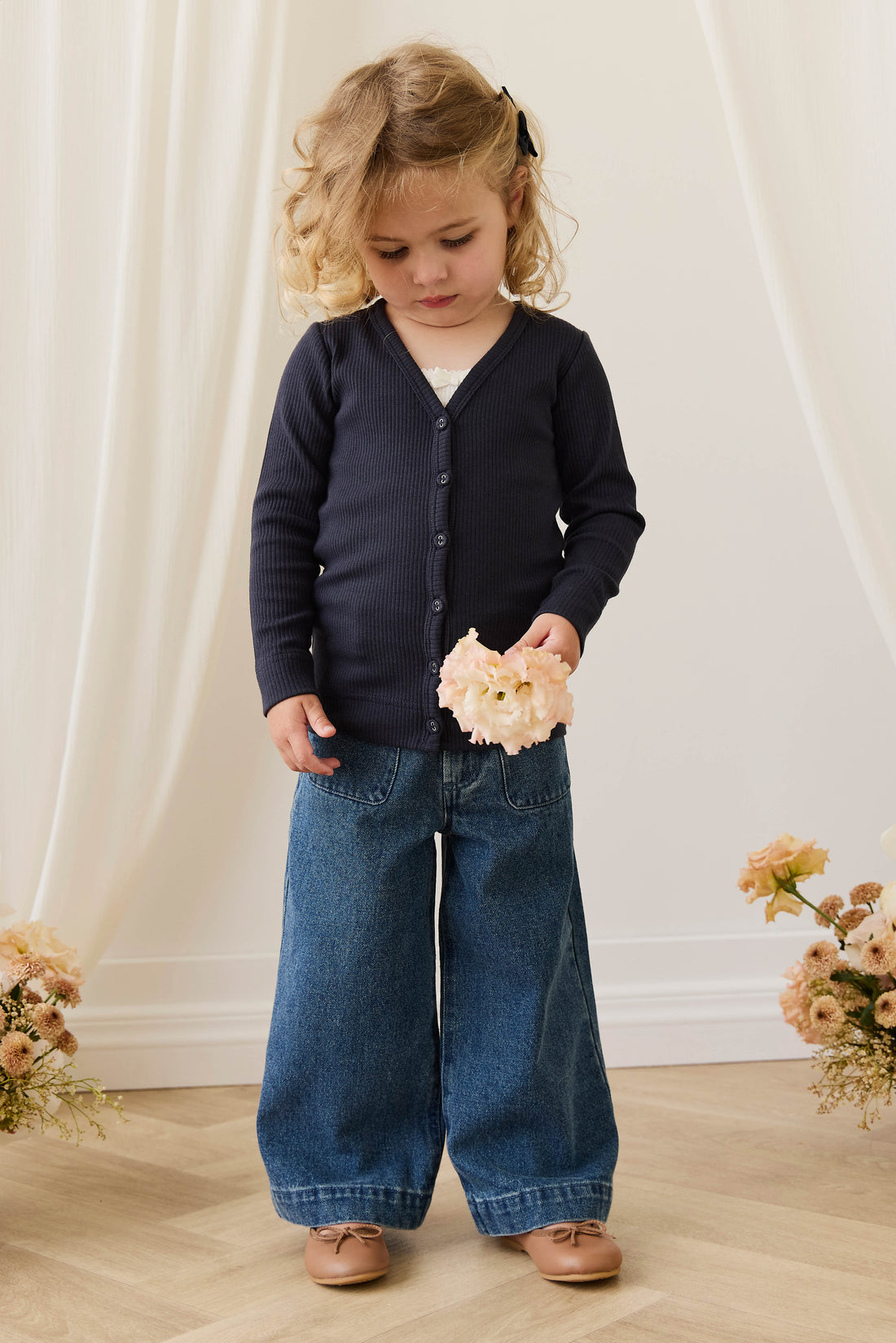 Organic Cotton Modal Cardigan - Eclipse Childrens Cardigan from Jamie Kay NZ