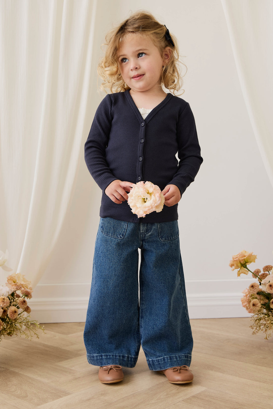 Organic Cotton Modal Cardigan - Eclipse Childrens Cardigan from Jamie Kay NZ