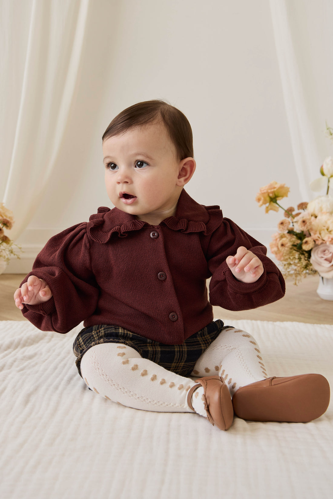 Bonnie Cardigan - Chocolate Chip Childrens Cardigan from Jamie Kay NZ