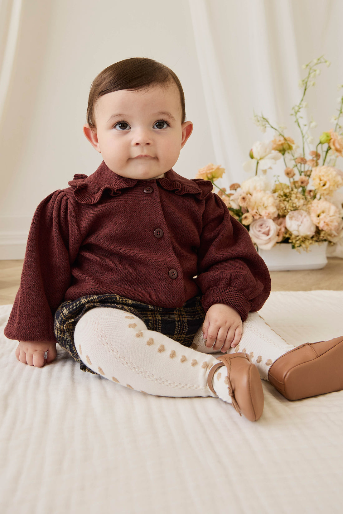 Bonnie Cardigan - Chocolate Chip Childrens Cardigan from Jamie Kay NZ