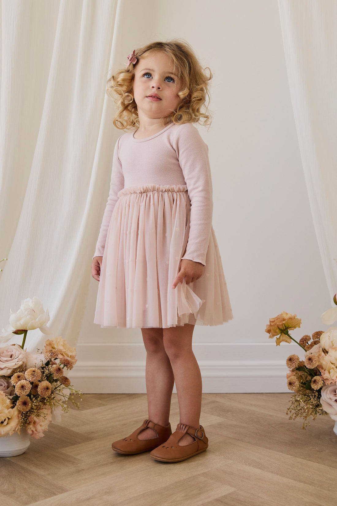 Anna Tulle Dress - Petite Heart Rosie Childrens Dress from Jamie Kay NZ