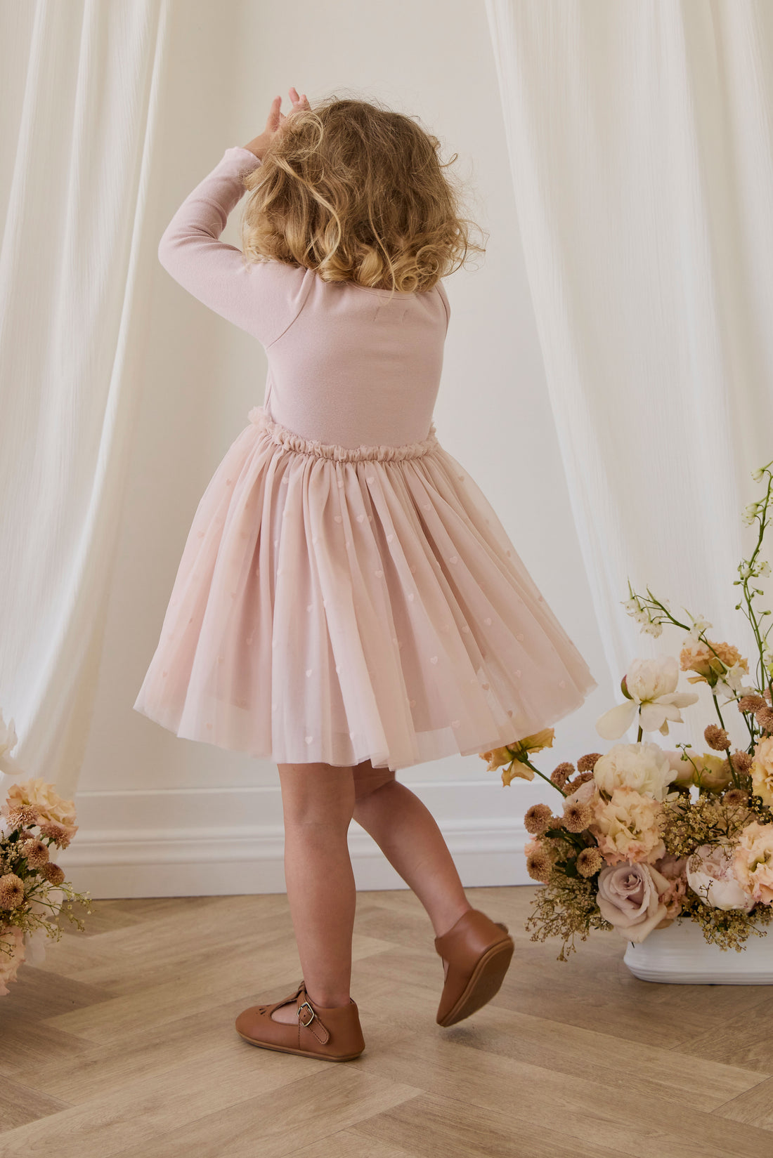 Anna Tulle Dress - Petite Heart Rosie Childrens Dress from Jamie Kay NZ