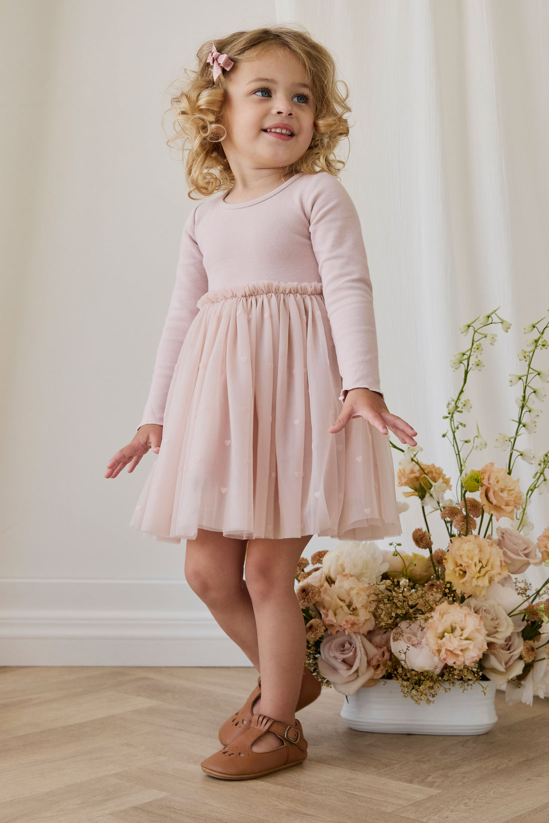 Anna Tulle Dress - Petite Heart Rosie Childrens Dress from Jamie Kay NZ