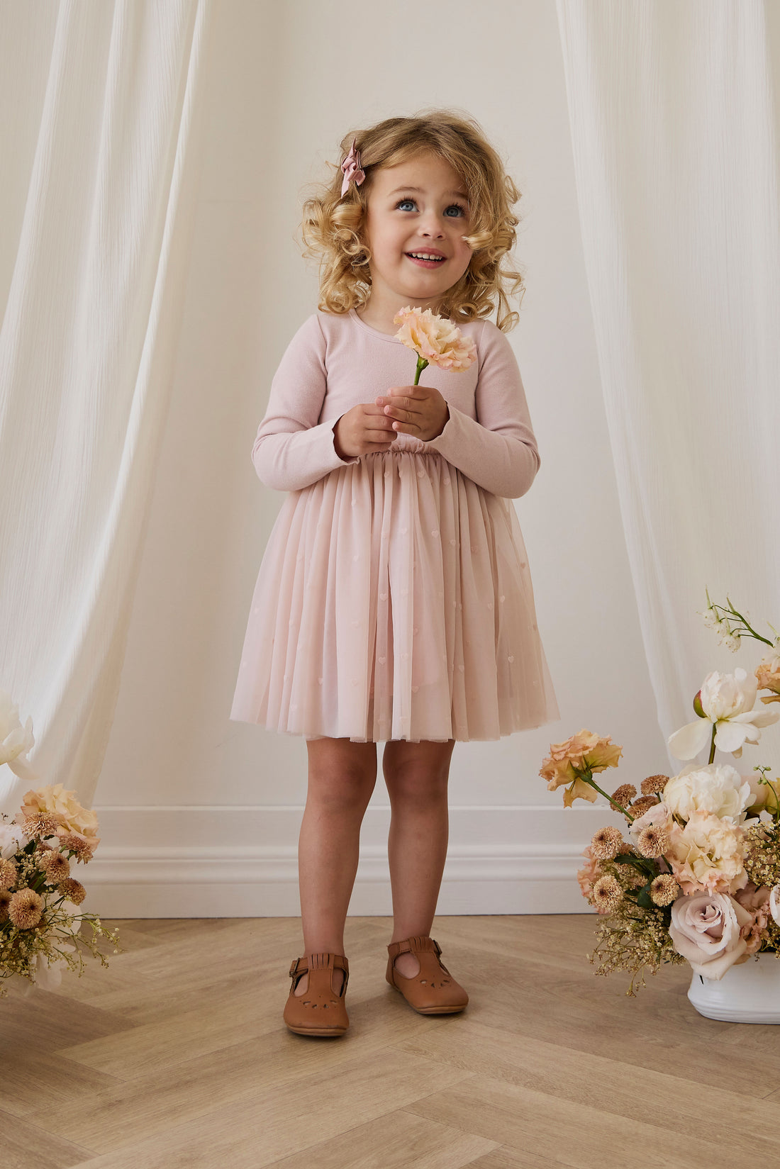 Anna Tulle Dress - Petite Heart Rosie Childrens Dress from Jamie Kay NZ