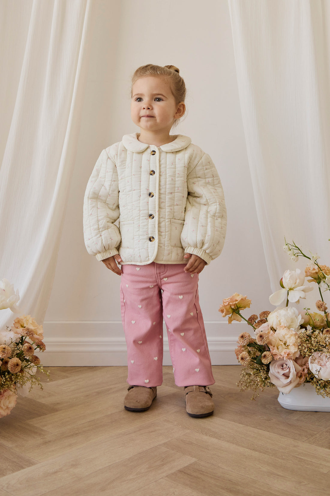 Blair Pant - Petite Heart Rose Childrens Pant from Jamie Kay NZ