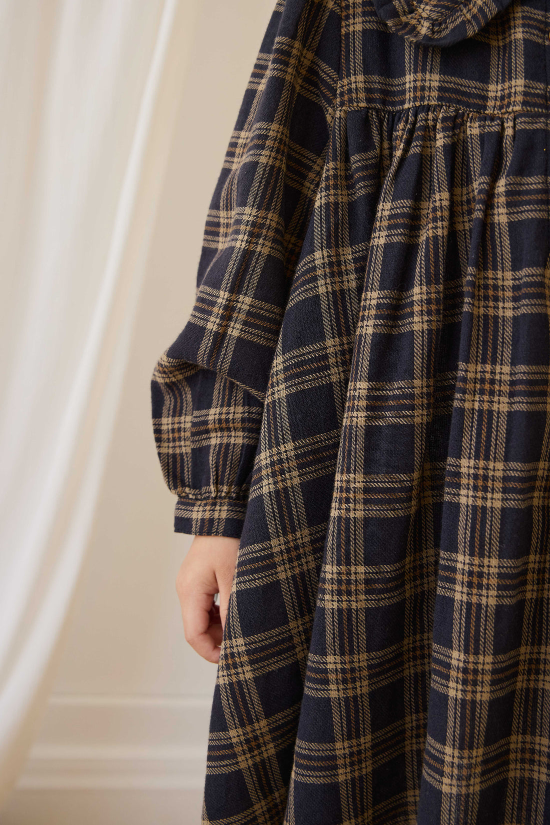 Organic Cotton Ira Dress - Woodland Check Childrens Dress from Jamie Kay NZ
