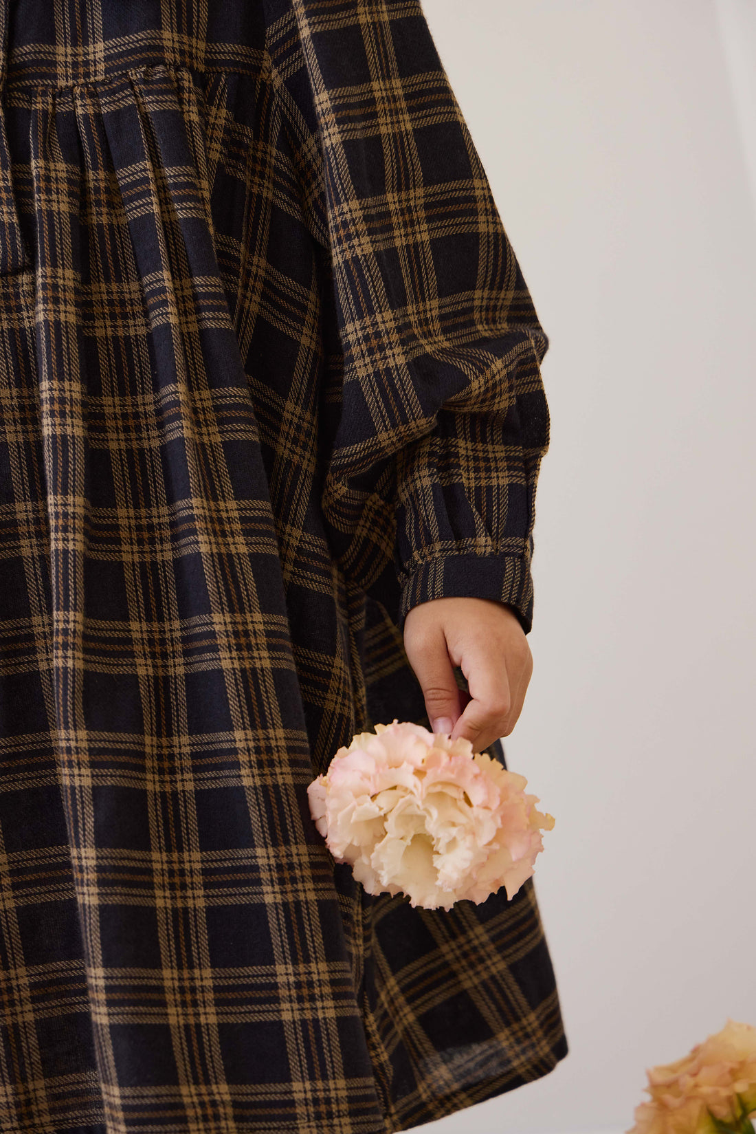 Organic Cotton Ira Dress - Woodland Check Childrens Dress from Jamie Kay NZ