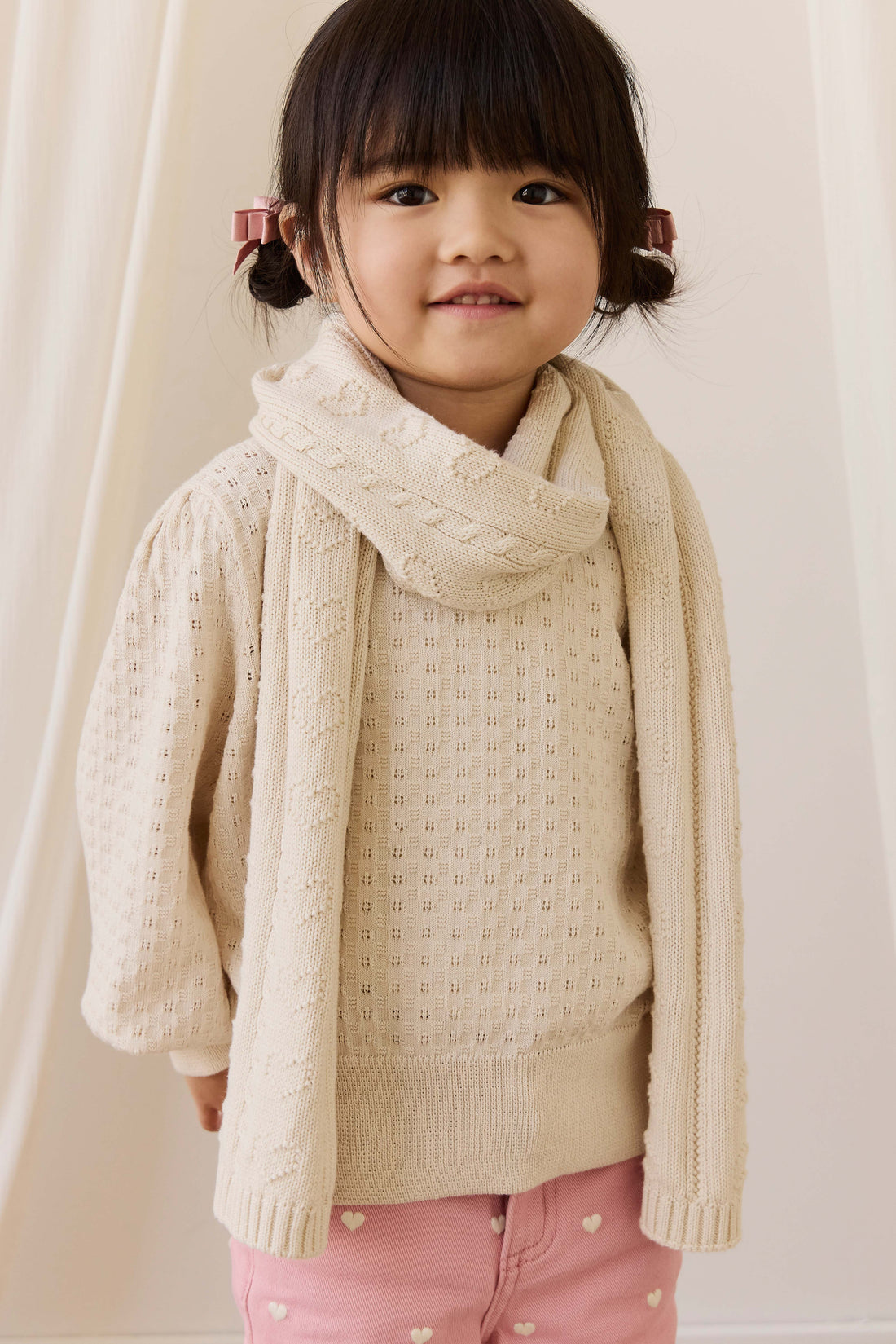 Lindsay Scarf - Vanilla Childrens Scarf from Jamie Kay NZ