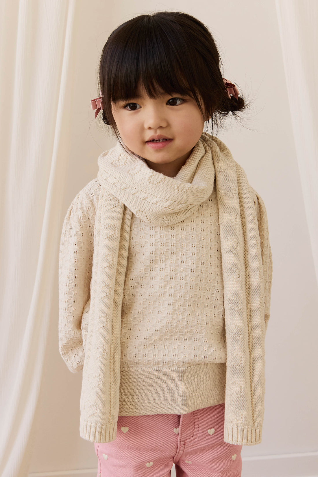 Lindsay Scarf - Vanilla Childrens Scarf from Jamie Kay NZ