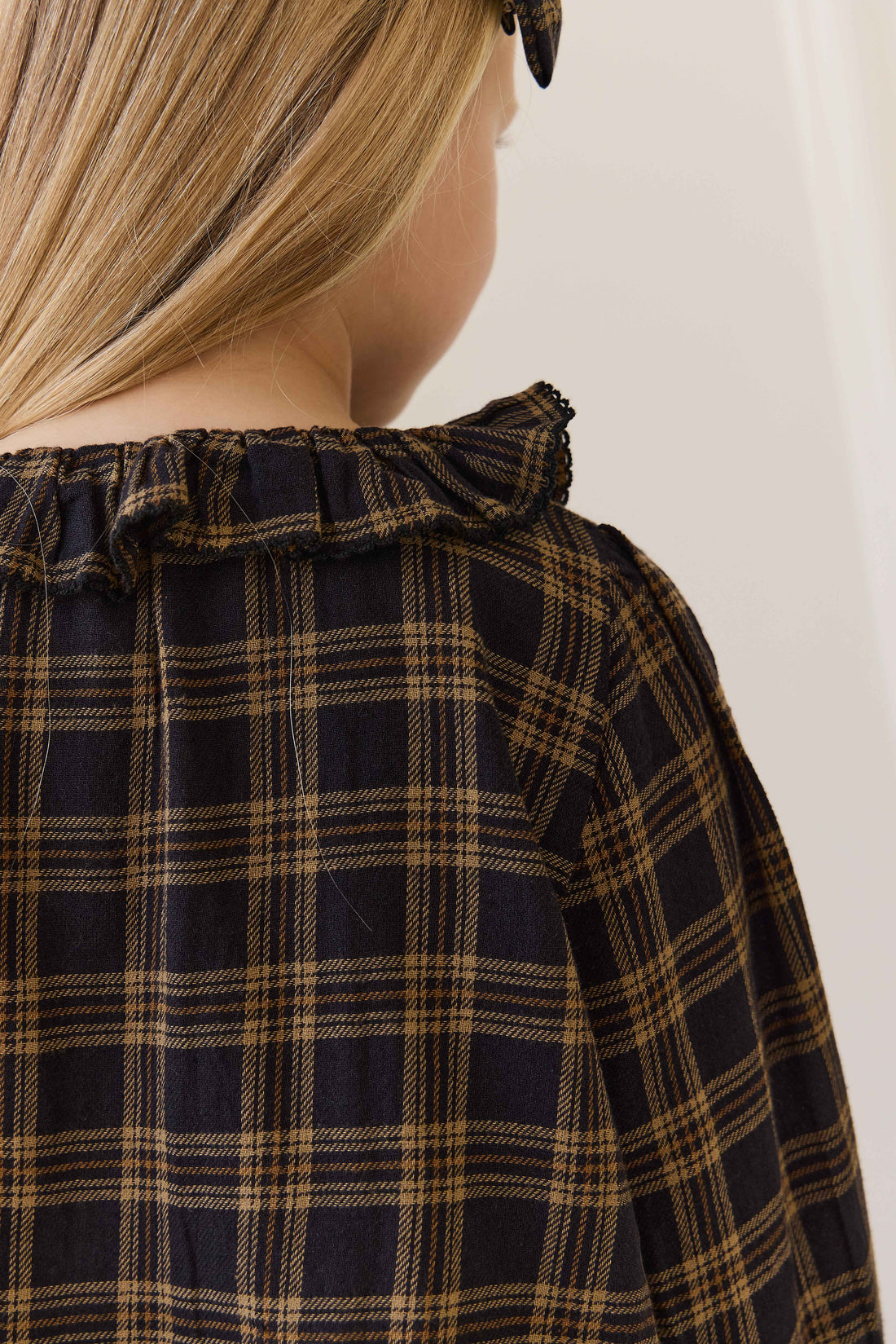 Organic Cotton Cecile Top - Woodland Check Childrens Top from Jamie Kay NZ