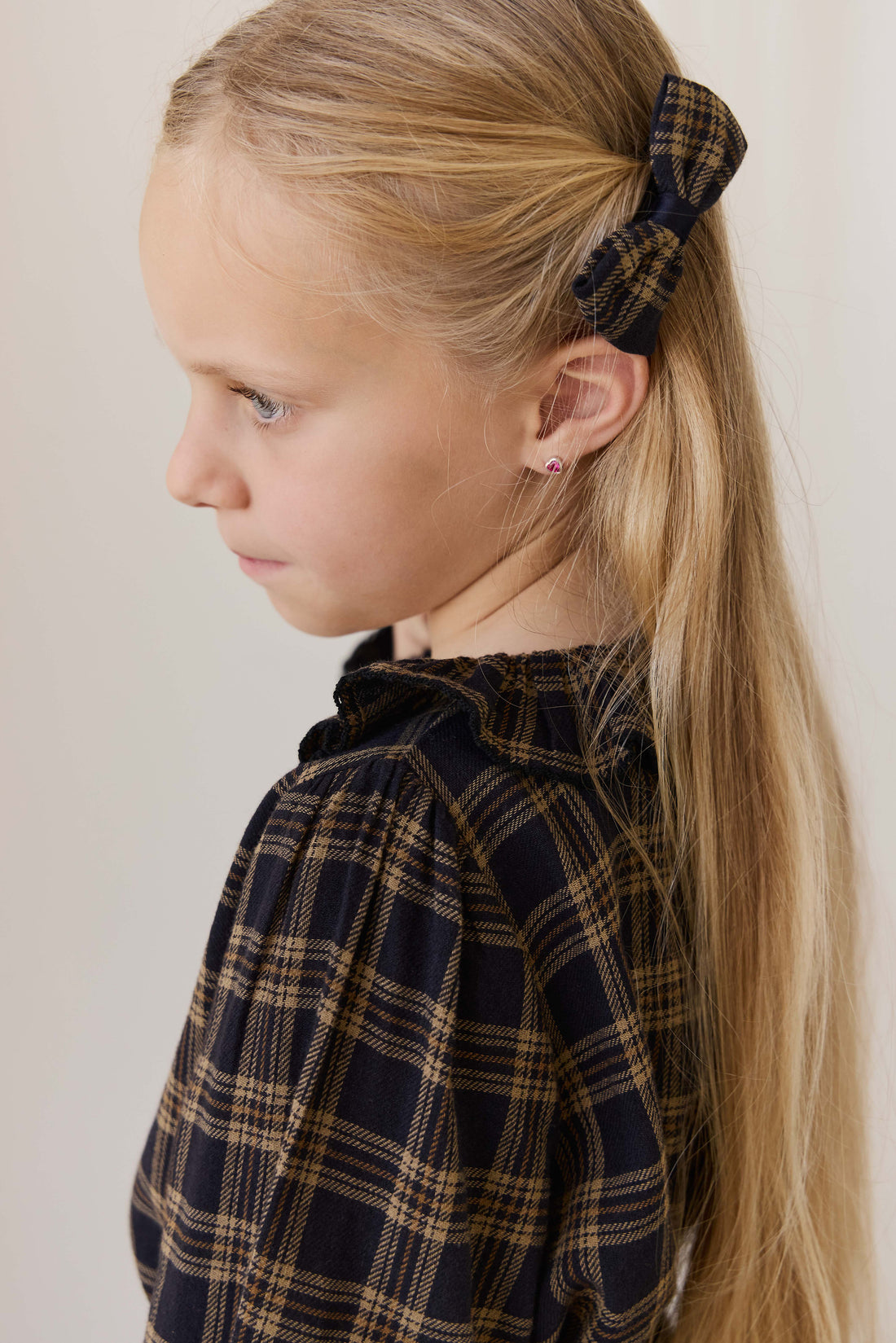 Organic Cotton Cecile Top - Woodland Check Childrens Top from Jamie Kay NZ