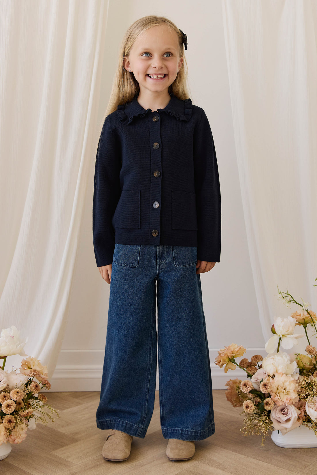 Theodora Pant - Classic Denim Childrens Pant from Jamie Kay NZ