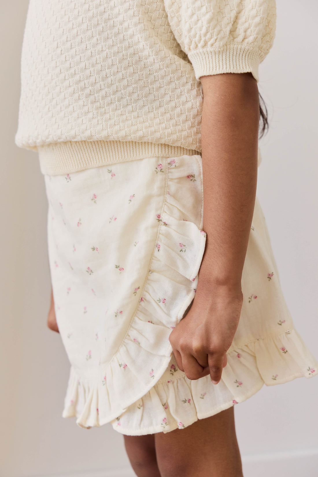 Organic Cotton Muslin Celine Skirt - Willow Rose Childrens Skirt from Jamie Kay NZ