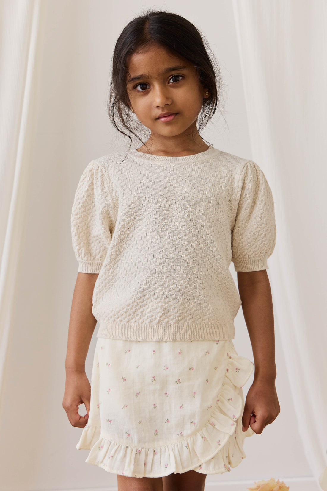 Annie Top - Vanilla Childrens Top from Jamie Kay NZ