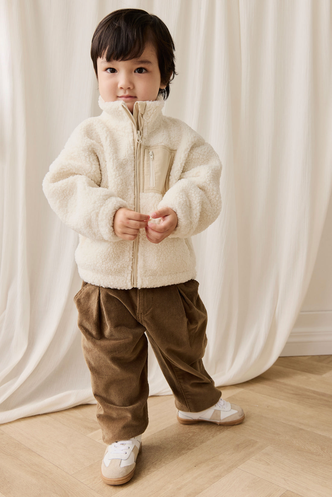 Ezra Sherpa Jacket - Natural Childrens Jacket from Jamie Kay NZ