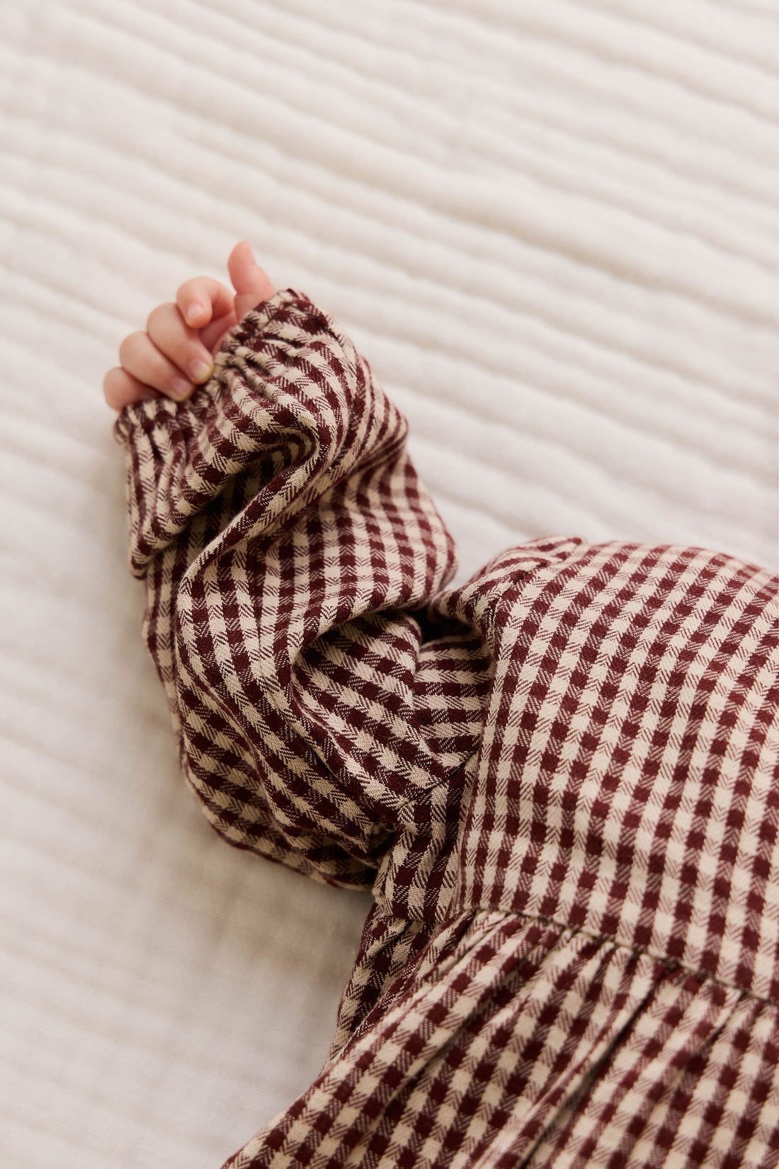 Organic Cotton Imani Blouse - Cinnamon Gingham Childrens Top from Jamie Kay NZ