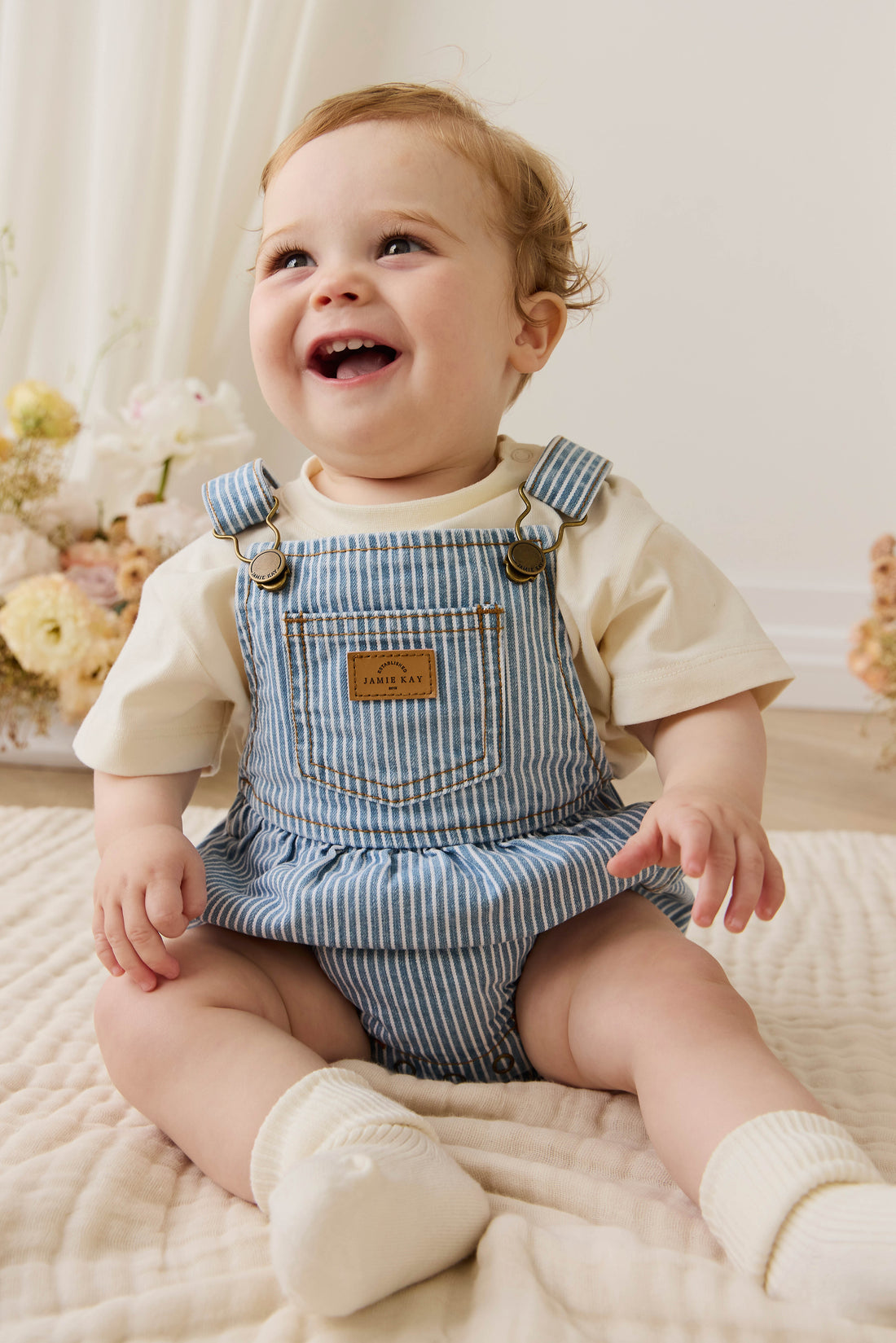 Pax Playsuit - Holiday Stripe Childrens Playsuit from Jamie Kay NZ