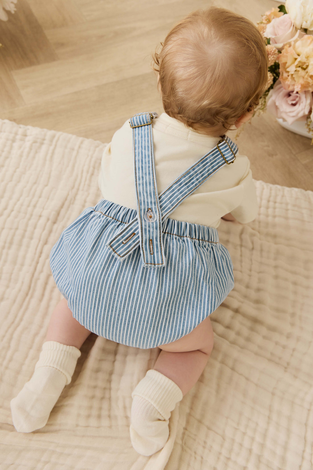 Pax Playsuit - Holiday Stripe Childrens Playsuit from Jamie Kay NZ