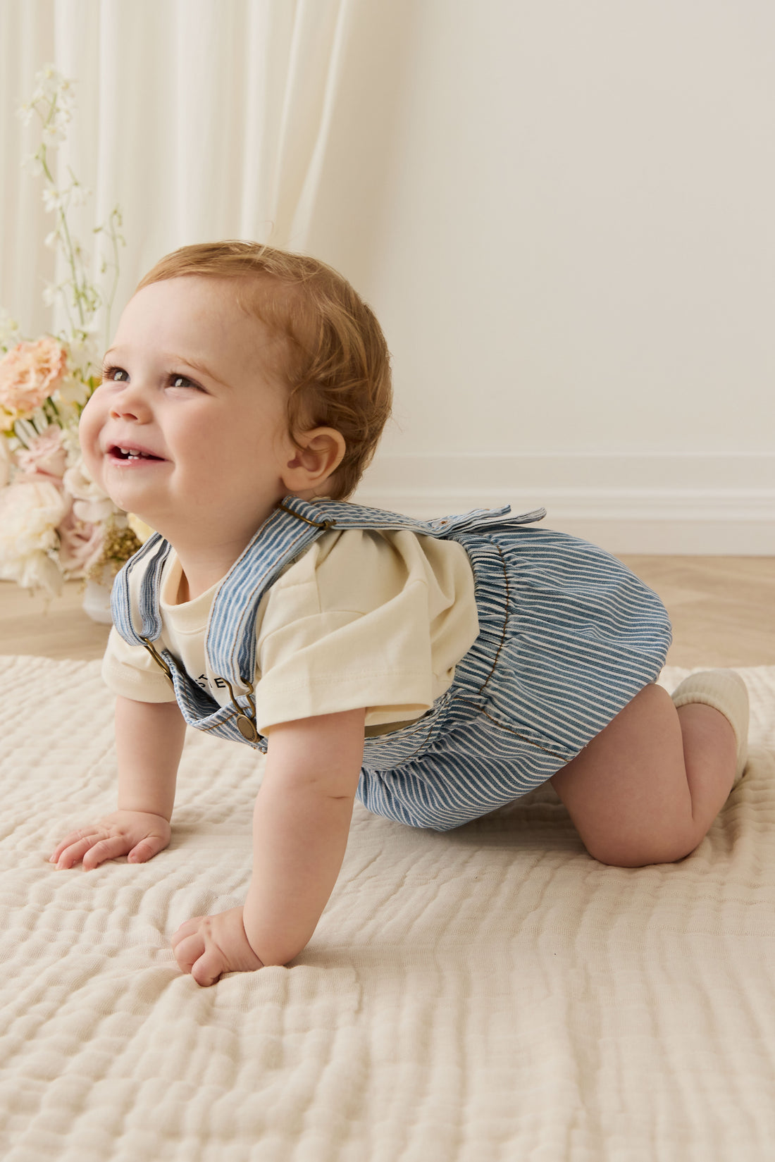 Pax Playsuit - Holiday Stripe Childrens Playsuit from Jamie Kay NZ