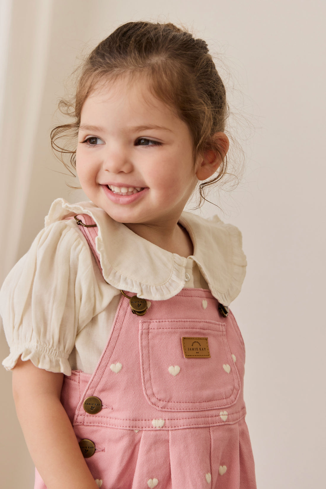 Blair Overall - Petite Heart Rose Childrens Overall from Jamie Kay NZ