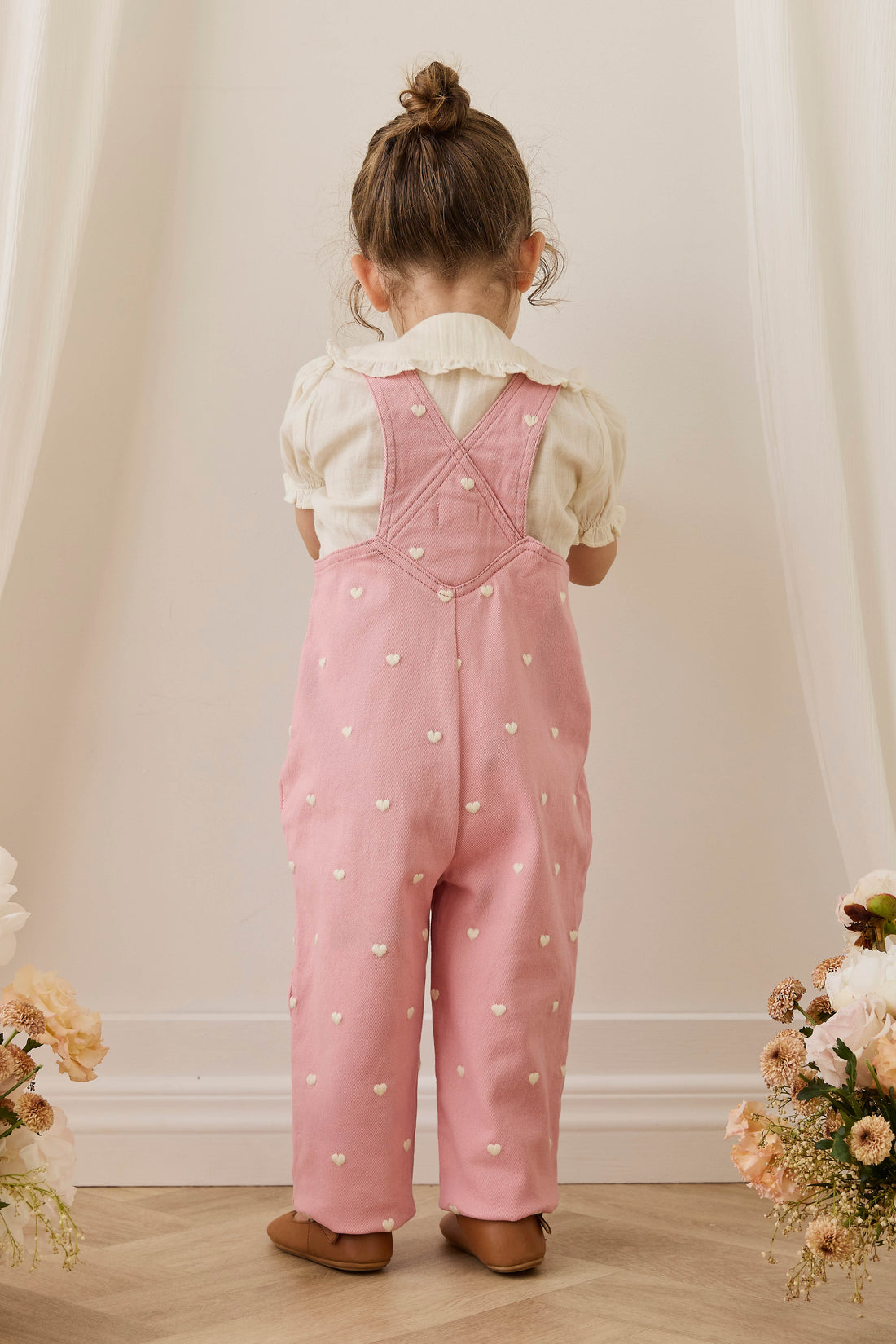 Blair Overall - Petite Heart Rose Childrens Overall from Jamie Kay NZ
